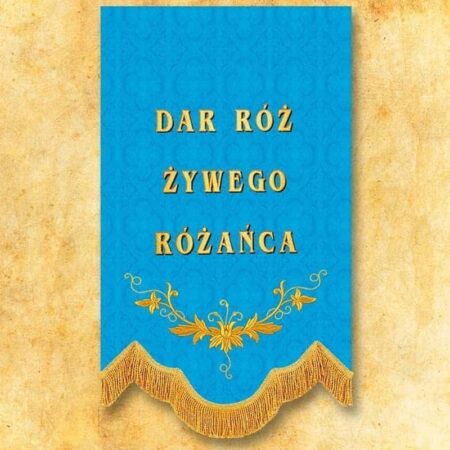 Mini Banner with the Image of Our Lady of the Rosary