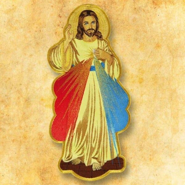 Embroidered appliqué "Merciful Jesus"