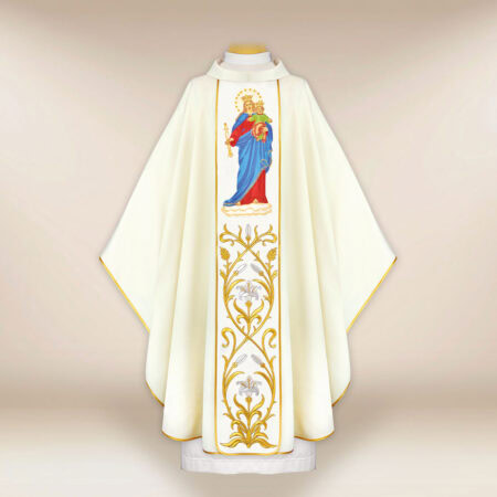 Chasuble with Embroidered Image "Our Lady Help of Christians"