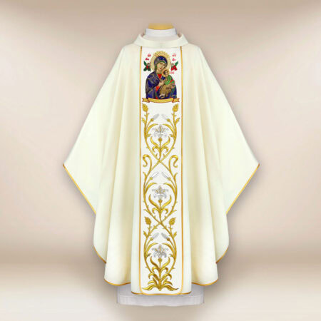 Ornat z wizerunkiem haftowanym “Matka Boża Nieustającej Pomocy”