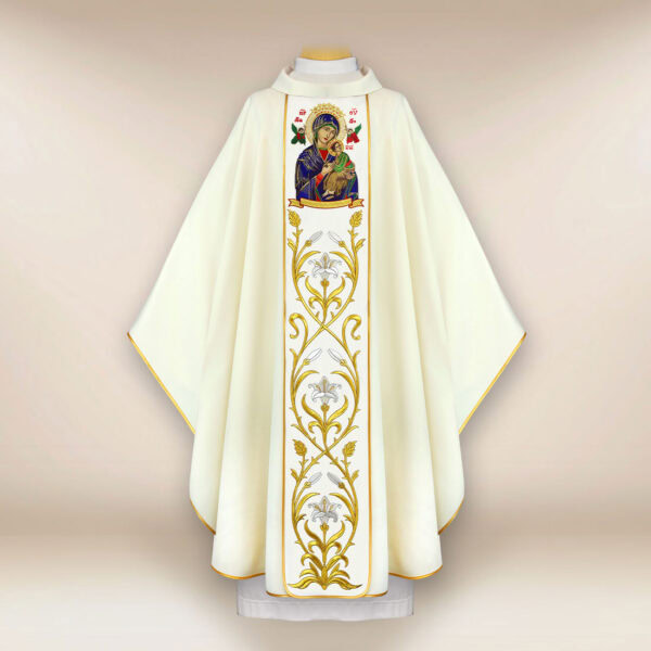 Embroidered chasuble Our Lady of Perpetual Help