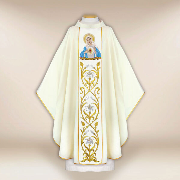 Embroidered Chasuble Heart of Mary
