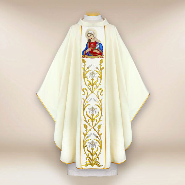 Embroidered Chasuble Heart of Mary