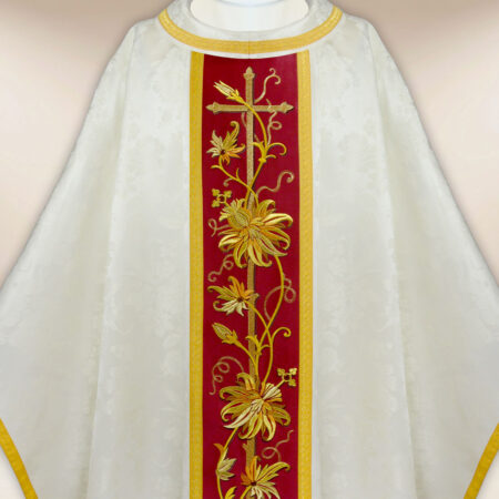 Embroidered ecru chasuble