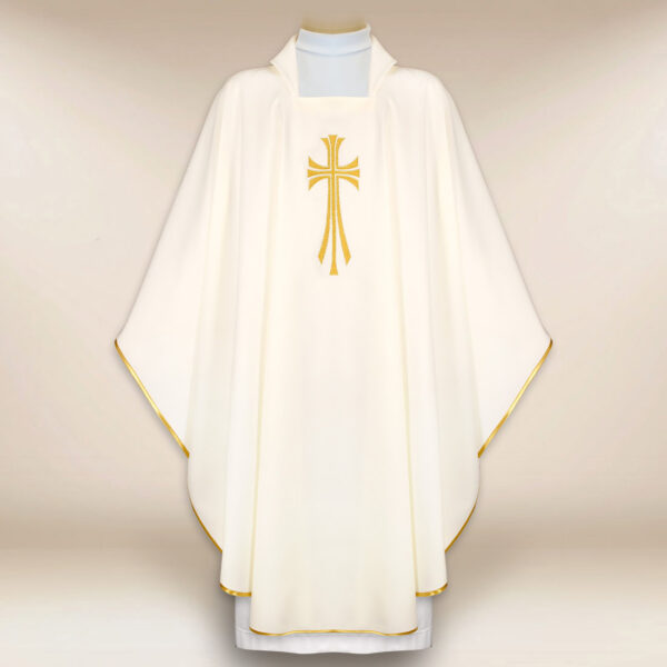 Embroidered Chasuble Cross ecru