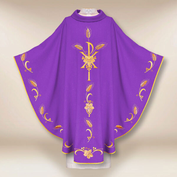 Ornat haftowany fioletowy