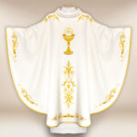 Embroidered Ecru Chasuble with Chalice