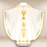Embroidered Ecru Chasuble with Chalice