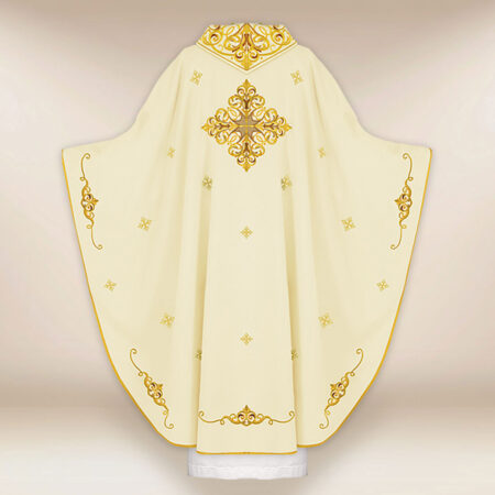 Liturgical Chasuble with IHS Embroidery