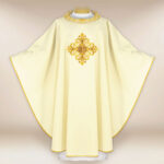 Liturgical Chasuble with IHS Embroidery