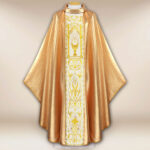 Ornat z haftowanym pasem pluszowym “Kielich”