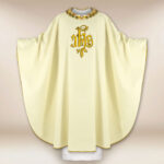 Liturgical Chasuble with IHS Embroidery