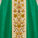Green Jacquard Embroidered Chasuble