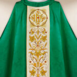 Green Jacquard Embroidered Chasuble