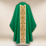 Green Jacquard Embroidered Chasuble