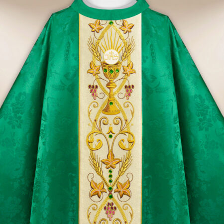 Embroidered chasuble with chalice motif