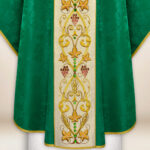 Embroidered chasuble with chalice motif