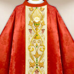 Embroidered chasuble with the chalice motif