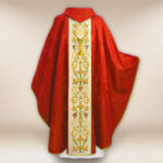 Embroidered chasuble with the chalice motif