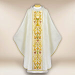 Embroidered chasuble with chalice motif