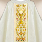 Embroidered chasuble with chalice motif