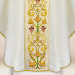 Embroidered chasuble with chalice motif