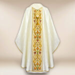 Embroidered chasuble with chalice motif
