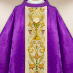 Embroidered chasuble with chalice motif
