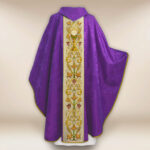 Embroidered chasuble with chalice motif