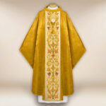 Embroidered chasuble with chalice motif