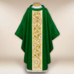 Embroidered chasuble with PX Christum