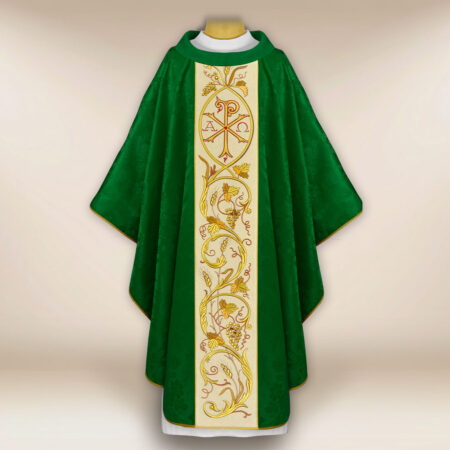 Embroidered chasuble with PX Christum