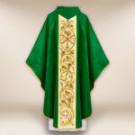 Embroidered chasuble with PX Christum