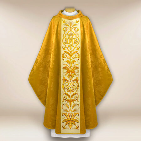 Embroidered Golden IHS Chasuble
