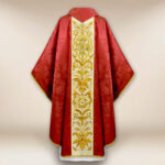 Embroidered Chasuble IHS Red