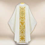 Embroidered Chasuble IHS ecru