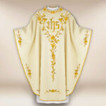 Liturgical Chasuble with IHS Embroidery