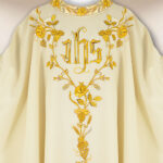 Liturgical Chasuble with IHS Embroidery