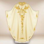 Liturgical Chasuble with IHS Embroidery