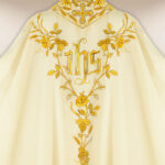 Liturgical Chasuble with IHS Embroidery