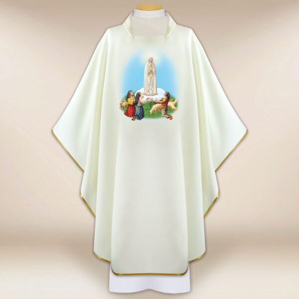 Chasuble with a Photographic Image of "Our Lady of Fatima"