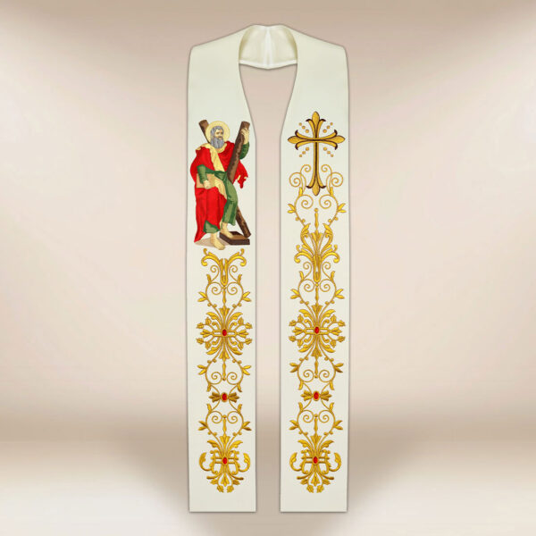 Stuła haftowana “Św. Andrzej”