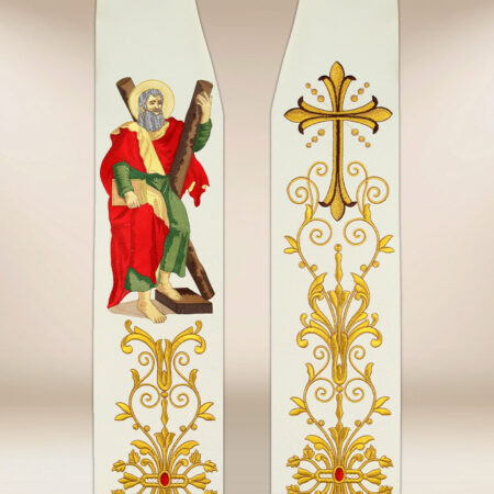 Stuła haftowana “Św. Andrzej”