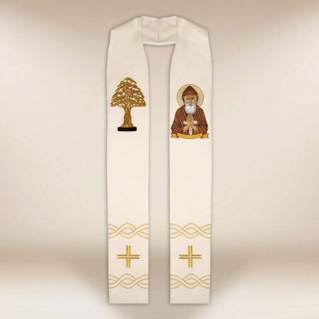Stuła haftowana “Św. Charbel”