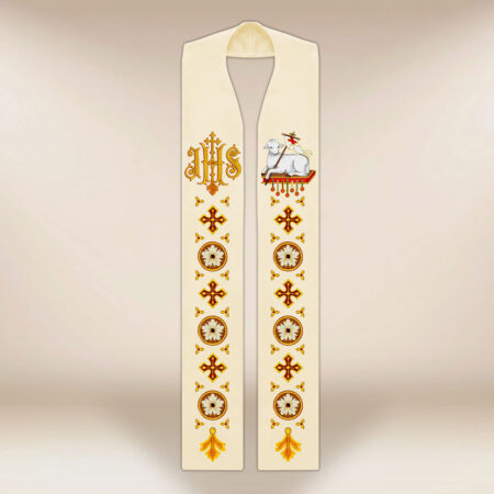 Stuła haftowana “Baranek Boży”