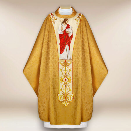 Ornat haftowany “Jezus Dobry Pasterz” złoty