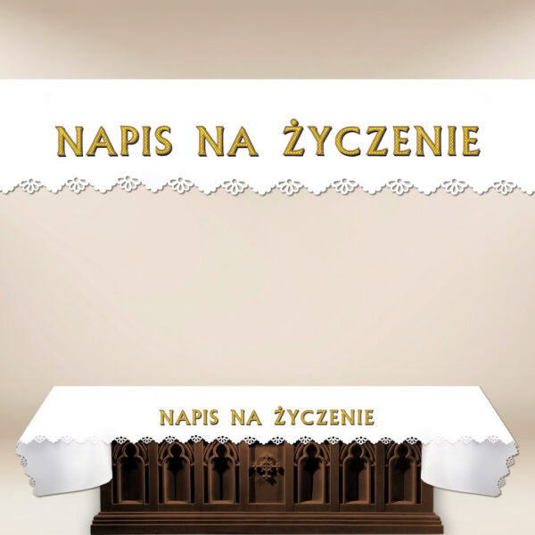 Laser-Cut Photo Altar Cloth with Custom Inscription