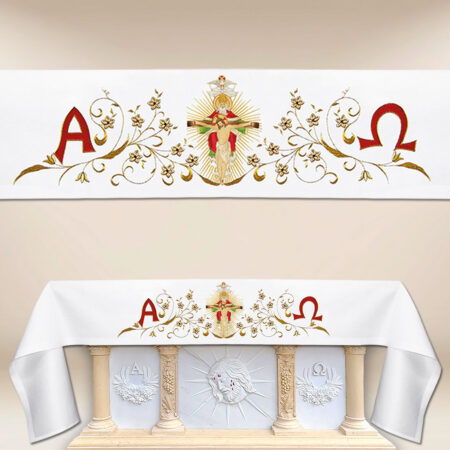 altar cloth with frontal embroidery