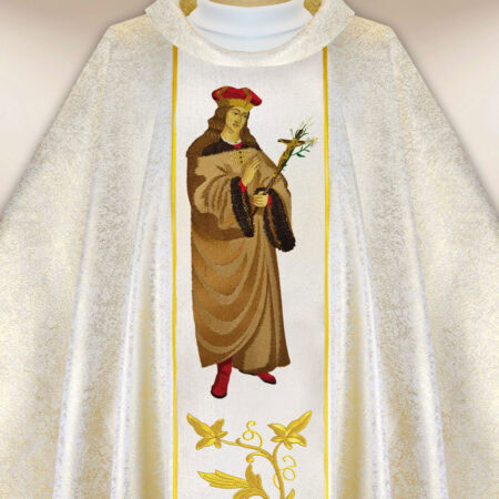 Chasuble with embroidered image of "St. Casimir"