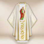 Chasuble with embroidered image of "St. Joseph"